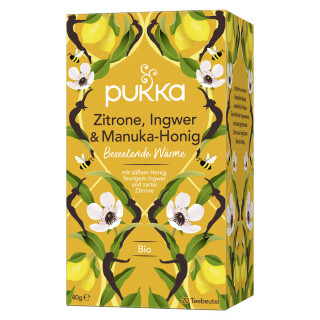 Pukka Te Citron, Ingefær & Manuka honning 40g