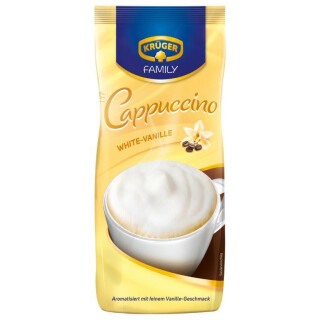 Krüger Cappuccino Hvid Vanilla 500g