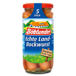 Böklunder  Landbockwurst 5styk 250g Glas