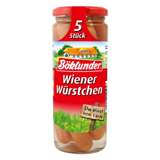 Böklunder Wiener pølser  5styk 210g Glas