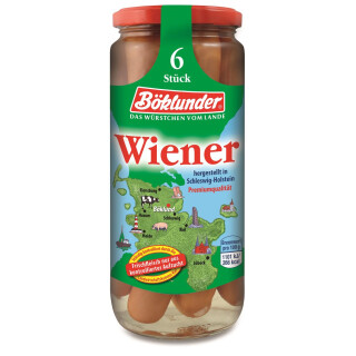 Böklunder  Wiener pølser fra Slesvig-Holsten 6styk 250g
