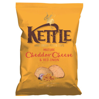 Kettle Chips Cheddar&Red Onion130g