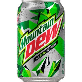 Mountain Dew no sugar 24x0,33L dåser
