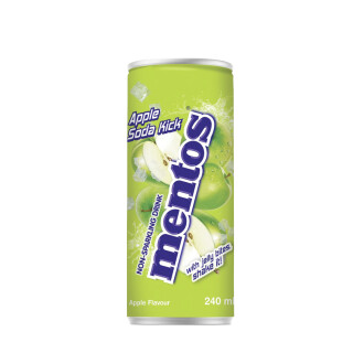 Mentos æble Soda Kick flavour 0,24L plus pant