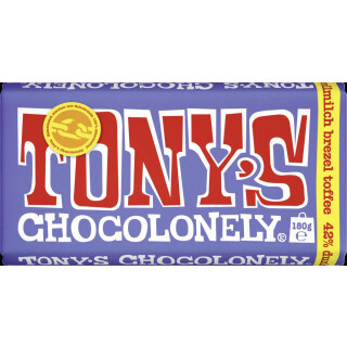 Tonys chokolade sødmælk saltkringle karameller 180g