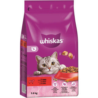 Whiskas kattemad med oksekød  3,8kg