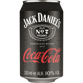JackDaniels & Coca Cola 0,33L Dåse plus pant