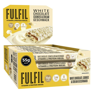 Fulfil Vitamin&Protein Bar Chocolate White Cookies&Cream 15x55g