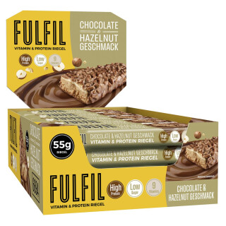 Fulfil Vitamin&Protein Bar Chocolate Haselnød 15x55g