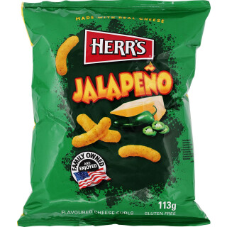 Herrs Curls Jalapeno Cheese 113g