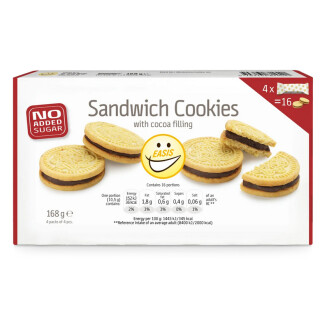 EASIS Sandwich Cookies, kakaokiks med creme 168g