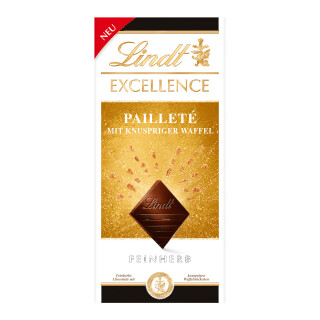 Lindt Excellence Pailletè vaffel 100g