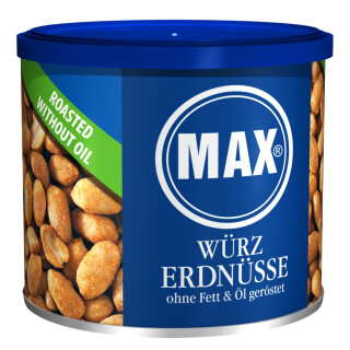 MAX Würz jordnødder ristet uden fedt og olie 300g