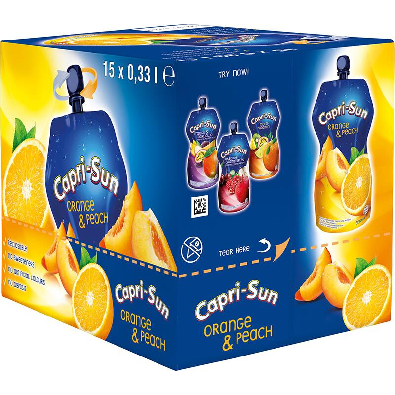 Capri Sun Orange-Peach 15 x 0,33 l, 89,81 kr.