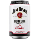 Jim Beam Bourbon Whiskey &amp; Cola 0,33 l