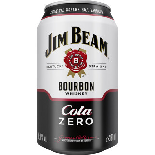 Jim Beam Bourbon Whiskey & Cola Zero 0,33 l