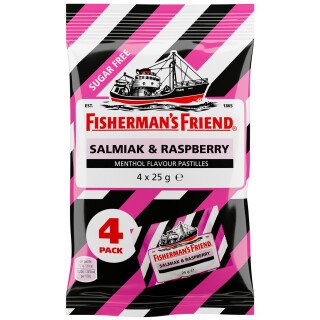 Fisherman hindbær&salmiak 4er 100g