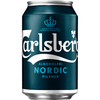 Carlsberg Nordic Pilsener alkoholfri  24x0,33 Dåser Export