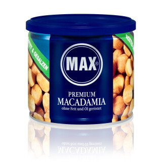 MAX Macadamia nødder 150g Dåse