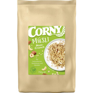 Corny MUESLI Hasselnødder Crunch 0,75kg